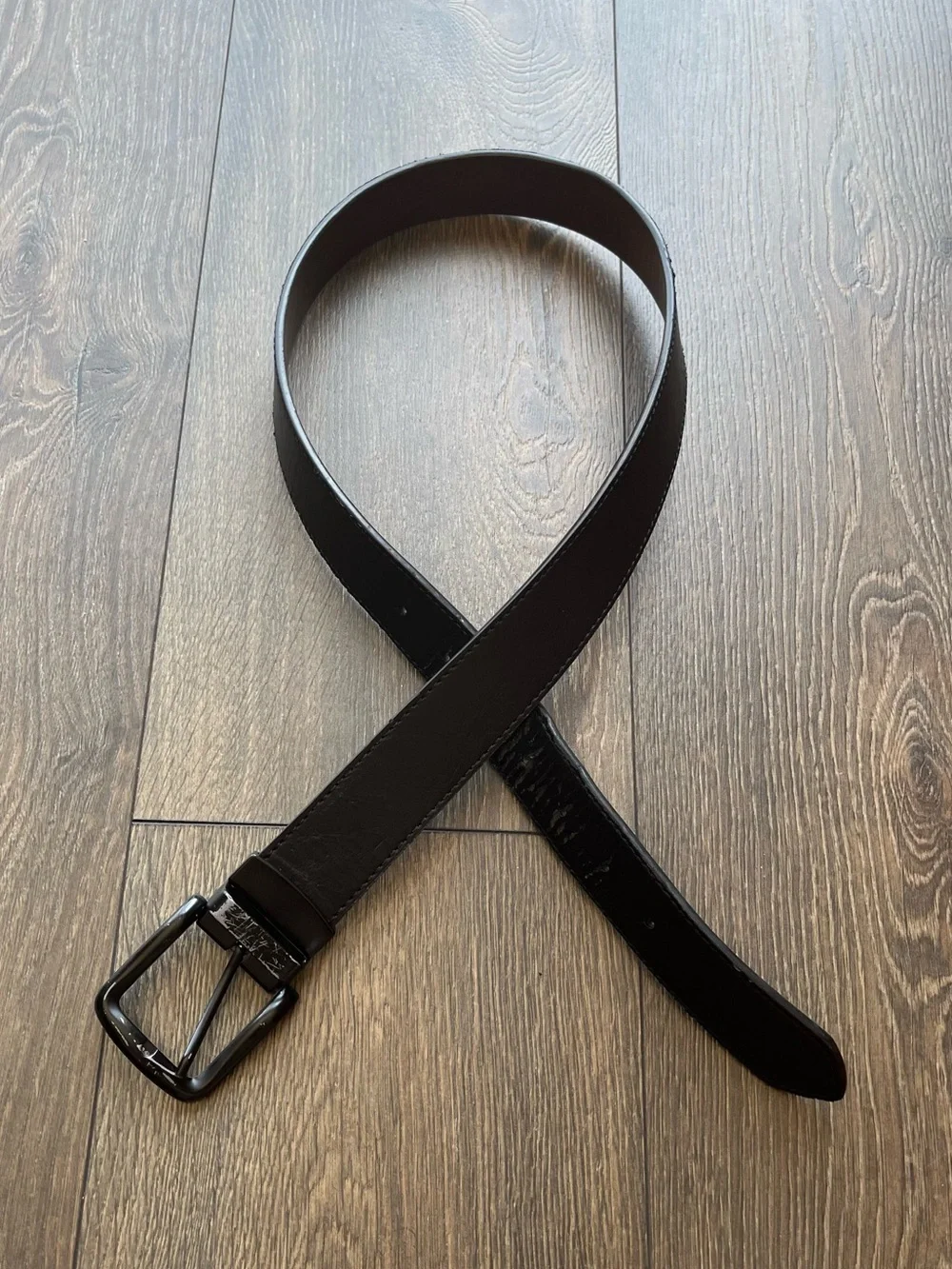 Black Imitation Leather Belt